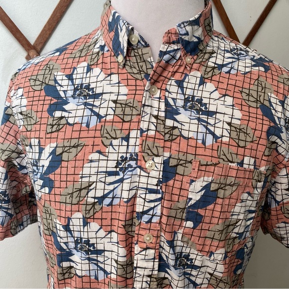 Club Monaco Grid Floral Button Up Shirt - Picture 2 of 13